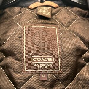 Coach Black Field Jacket with Brown Lining